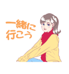 静かな男の子と明るい女の子 2（個別スタンプ：7）