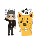 Lang dogs - A B (language papers)2（個別スタンプ：34）