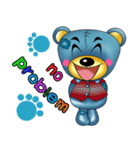 Friendly blue bear（個別スタンプ：35）