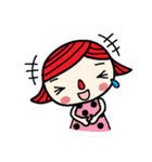 Little red nose girl（個別スタンプ：4）