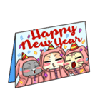 CatRabbit : New Year（個別スタンプ：7）