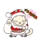 クリスマス だる～いネコ おめでとう（個別スタンプ：1）