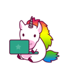 Unicorn Cartoon Fantasy Rainbow Set（個別スタンプ：40）