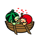 Watermelon guy ＆ Apple Lady-Dating（個別スタンプ：6）