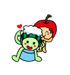 Watermelon guy ＆ Apple Lady-Dating（個別スタンプ：10）