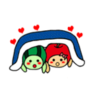 Watermelon guy ＆ Apple Lady-Dating（個別スタンプ：11）