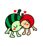 Watermelon guy ＆ Apple Lady-Dating（個別スタンプ：14）