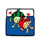 Watermelon guy ＆ Apple Lady-Dating（個別スタンプ：20）