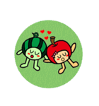 Watermelon guy ＆ Apple Lady-Dating（個別スタンプ：24）