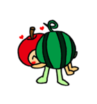 Watermelon guy ＆ Apple Lady-Dating（個別スタンプ：36）