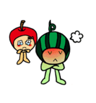 Watermelon guy ＆ Apple Lady-Dating（個別スタンプ：37）