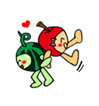 Watermelon guy ＆ Apple Lady-Dating（個別スタンプ：38）