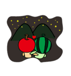 Watermelon guy ＆ Apple Lady-Dating（個別スタンプ：39）