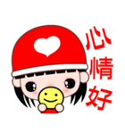 red heart girl（個別スタンプ：10）