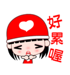 red heart girl（個別スタンプ：36）