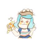 Bird eggs girl with bird（個別スタンプ：23）