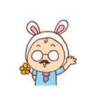 Home Sweet Home - Lovely dad ＆ mom bunny（個別スタンプ：1）