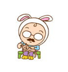 Home Sweet Home - Lovely dad ＆ mom bunny（個別スタンプ：7）