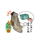 クリスマス・年末・年始【生牡蠣編】（個別スタンプ：8）