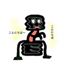 お騒がせ白黒綿棒君（個別スタンプ：3）