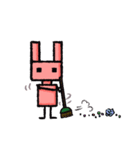 ピンクのうさぎ型ロボット「ロボうさ」（個別スタンプ：17）