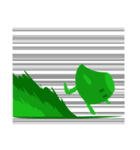 背景を<緑>にしている友達へ送る用スタンプ（個別スタンプ：6）