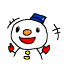 冬の雪だるまスタンプ snow man（個別スタンプ：1）
