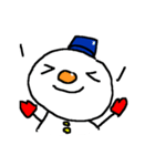 冬の雪だるまスタンプ snow man（個別スタンプ：3）