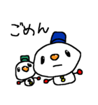 冬の雪だるまスタンプ snow man（個別スタンプ：7）