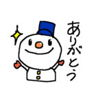 冬の雪だるまスタンプ snow man（個別スタンプ：17）