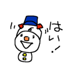 冬の雪だるまスタンプ snow man（個別スタンプ：19）