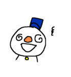 冬の雪だるまスタンプ snow man（個別スタンプ：21）