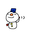 冬の雪だるまスタンプ snow man（個別スタンプ：25）