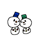 冬の雪だるまスタンプ snow man（個別スタンプ：27）