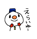 冬の雪だるまスタンプ snow man（個別スタンプ：28）