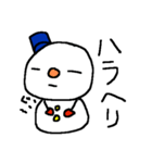 冬の雪だるまスタンプ snow man（個別スタンプ：30）