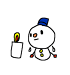 冬の雪だるまスタンプ snow man（個別スタンプ：32）