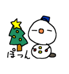 冬の雪だるまスタンプ snow man（個別スタンプ：34）