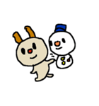冬の雪だるまスタンプ snow man（個別スタンプ：37）