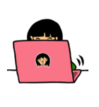 地味な女子（個別スタンプ：24）