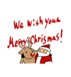 Santa and reindeer Christmas ！（個別スタンプ：7）