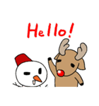 Santa and reindeer Christmas ！（個別スタンプ：22）