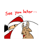 Santa and reindeer Christmas ！（個別スタンプ：34）