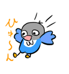 青ボタンインコスタンプ（個別スタンプ：8）