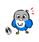 青ボタンインコスタンプ（個別スタンプ：10）