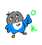 青ボタンインコスタンプ（個別スタンプ：13）