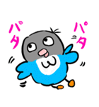 青ボタンインコスタンプ（個別スタンプ：14）