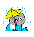 青ボタンインコスタンプ（個別スタンプ：22）