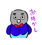 青ボタンインコスタンプ（個別スタンプ：37）