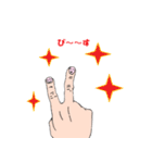 爪に顔（個別スタンプ：8）